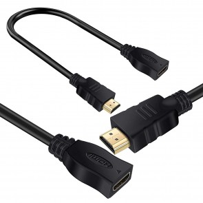 Storite 27 cm High Speed Gold Plated HDMI Male to Female Cable, HDMI Male to Female Extension Cable for fire tv Stick, PS3/PS4,Laptop/PC