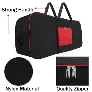 Storite 2 Pack Multi-Purpose Heavy Duty Moisture Proof 160 Litres Super-Size Jumbo Underbed Storage Bags/Toys/Blankets/Stationery Paper/Clothes Storage Bag With Strong Handle (114x30 x47 cm)-Black