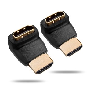 Storite 2 Pack 270 Degree HDMI Male to Female Adapter for PC, Laptop - Black