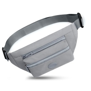 Storite Nylon Waist,Chest Bags for Men Women Waterproof Fanny Pack for Hiking Travel Camping Running Sports Outdoors, Money Belt with Adjustable Strap & Large Pocket Chest,Waist Pouch for Men (Grey)