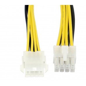 ATX 8-Pin CPU Male to Female Power Extension Cable 12V - 8 Inches/20 cm