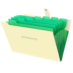NISUN 8 Pocket Expanding File Folder Letter A4 (Fits A4 Paper) Paper Expanding File Folder Pockets for School Office Home - Cream