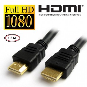 Storite 1.8m v1.4 HDMI to HDMI High Speed Ethernet Gold Connectors Cable for All HDMI Compatible Devices (Black)