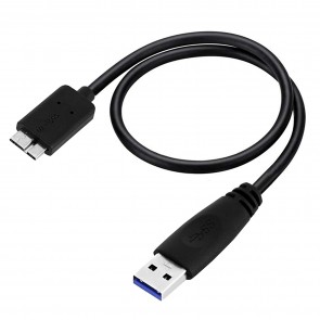 Storite USB 3.0 Cable A to Micro B high speed upto 5 Gbps data transfer cable for Portable External Hard Drive - 45cm