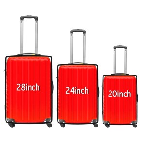 Combo Pack of 3 Zippered Clear PVC Suitcase Covers Protectors,Waterproof Dustproof Suitcase Covers Case for Wheeled Luggage Trolley Protective Covers (28 inch, 24 inch, 20inch)