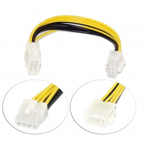 Wholesale SMPS 8 PIN EXTENSION IN 0.20M - RiaTech 8 pin male to female suitable for extending 12V - 8pin cable of Power Supply