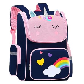 Storite Cute School Backpack for Kids, Lightweight, Waterproof, Anti Slip Spine Buckle School Bag for Birthday Gift (Unicorn)