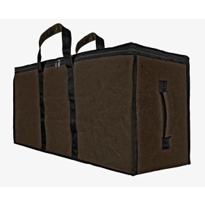 Storite Multi-Purpose Heavy Duty Moisture Proof 90 Litres Canvas Super-Size Jumbo Underbed Storage Bag/Toys/Blankets/Stationery Paper/Clothes Storage Bag With Strong Handle (88x38x27 cm cm, Brown)