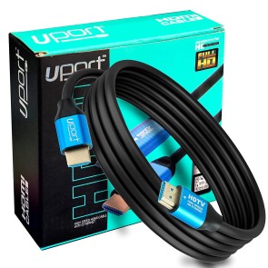 UPORT 3 Meter 4K HDMI Cable High Speed, Gold Connectors, 4K @ 60Hz, Ultra HD, 2K, 1080P, & ARC Compatible for Laptop, Monitor, Projector, Gaming Console & More