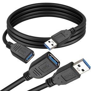 NISUN USB 3.0 Extension Cable 1.5m (5FT),USB 3.0 High Speed Extender Cord Type A Male to A Female Extension Cable for Laptops/PC/Keyboard/Card Reader/Printer
