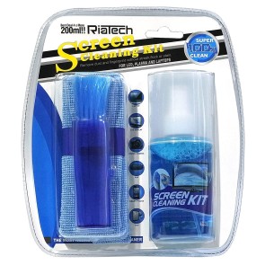 RiaTech 3 in 1 Screen Cleaning Kit with Microfiber Cloth & Brush for Electronic Screen -200ml