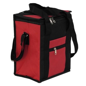 Storite Insulated Lunch Bag for Office Men, Women and Kids, Tiffin Bags for School, Picnic, Work- Red Black (26 x 14 x 20cm)