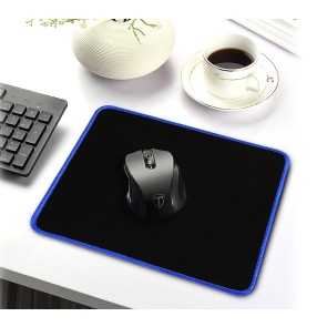 RIATECH Mouse Pad, Water Resistance Coating Natural Rubber Gaming Mouse Pad with Stitched Edges & Non-Slippery Rubber Base -(250 x 210 x 2mm) - Blue Border