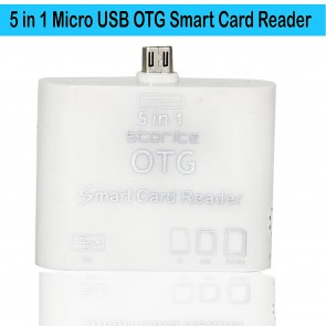 Wholesale 5 in 1 OTG USB 2.0 Micro Card Reader - White
