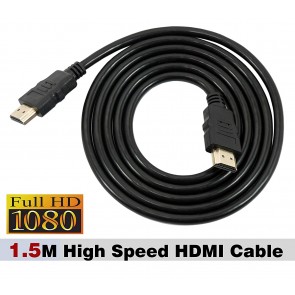 Storite High-Speed Gold Plated HDMI Male to Male Cable for LED/LCD TV, PC Monitor, Setup Box -Black- 1.5M