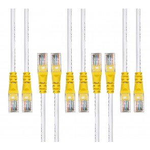 Storite 5 Pack Cat 5e Ethernet Cable RJ45 LAN Cable CAT 5e Network Internet Patch Cable for Laptop Router PC 1.5M - Yellow