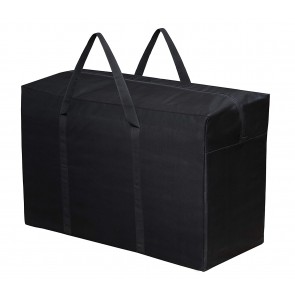 Storite Heavy Duty 1680 Denier Nylon 158 L Multi-Purpose Moisture Proof Extra Large Storage Bag for Toys/Stationery/Blankets/Clothes/Moving Bags With Strong Handles Rectangular(Black,86x34x54 cm)