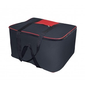 Storite Nylon Big Underbed Moisture Proof Storage Bag with Zippered Closure and Handle(Black, 54x46x28cm)