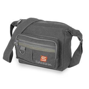 DAHSHA Stylish Small Cotton Sling Cross Body Travel Office Business Messenger One Side Shoulder Bag For Men Women