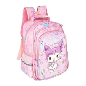 Storite Magical Kuromi Backpack for Kids Girls, Sturdy and Water-Resistant, Ideal Backpack for 4-7 Year Young Boys and Girls, Great for Birthdays & Rakhi Gifts-Pink