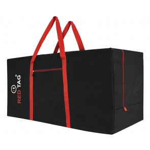 Storite Heavy Duty 1680 Denier Nylon Multi-Purpose 236 L Extra Large Toys Storage Bag/Stationery Paper/Blankets/Clothes Storage Bag For Travel (Red Black, 113x39.5x53 cm) Rectangular