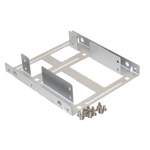 Storite Solid Steel SSD / HDD 2.5" to 3.5" Mounting Bracket / Kit (Silver Steel)