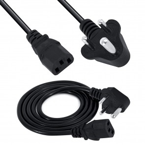 Storite 3 Pin PC Power Cable IEC Mains Cord for Desktop/Monitor/SMPS/Printer - (1M, Black)