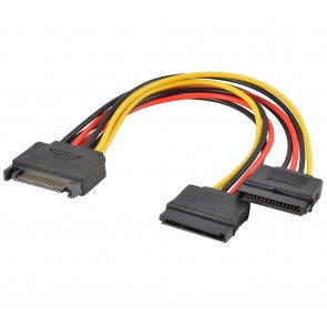 RiaTech 15 Pin SATA Power Y-Splitter Cable (15cm)