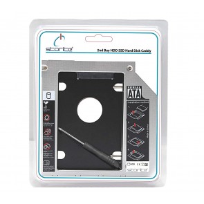 Storite  SATA Optical Bay 2nd Hard Drive Caddy, Universal for 9.5mm CD / DVD Drive Slot (for SSD and HDD)