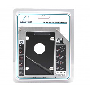 Storite  SATA Optical Bay 2nd Hard Drive Caddy, Universal for 9.5mm CD / DVD Drive Slot (for SSD and HDD)