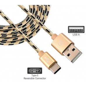 Storite USB 2.0 Male Type-A to Type-C Nylon Braided Cable 1Meter Long Charging Data Transfer Cable