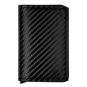 Storite Metal RFID Blocking Smart Pop Up Card holder with Extra Leather Slots Credit Debit Card Holder Case for Men & Women (Black-9.8 x 6.3 x 1.8 CM)