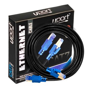 UPORT 1.5 Meter CAT 7 Ethernet Cable, High Speed 10 Gbps Gigabit Cat7 LAN Patch Cord Network Internet Cable with Shielded RJ45 Connectors for Computer Laptop Router Modem Switch Box PC Desktop