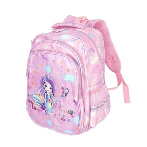 Storite Magical Mermaid Backpack for Kids Girls, Sturdy and Water-Resistant, Ideal Backpack for 4-7 Year Young Boys and Girls, Great for Birthdays & Rakhi Gifts-Pink