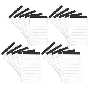 Dahsha 20 Pack Writing Notepad 30 Pages for Office, Home, Shop, School (16 x 9.5 cm)