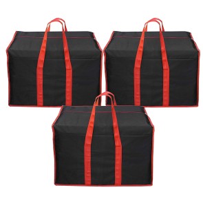 DAHSHA 3 Pack Multipurpose 85 L Large Storage Bag Organizer/Document Storage Bag/Stationary Storage/Toy Storage Bag/Cloth Storage Bag Organizer with Zipper Closure and Strong Handle (57x36.8x40.6cm)