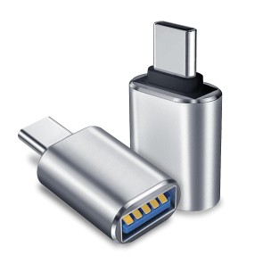 Storite 2 Pk USB Type C to USB A Female 3.0 Adapter USB C Male to USB 3.0 Female Connector, OTG Converter Adapter Compatible with Android Phones, Type C or Thunderbolt 4/3 Devices. (2 Pack - Silver)