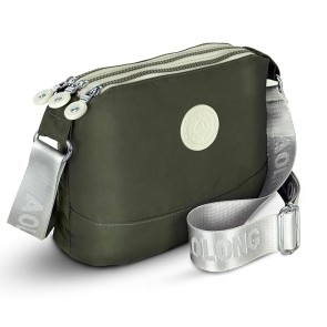 Storite Women's Small Nylon Lightweight Crossbody Shoulder & fashionable Sling Bag,Purses with removable Adjustable Strap gift for girl&women(Grey,21x9x11 Cm)