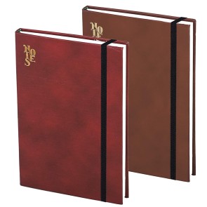 DAHSHA Pack Of 2 PU Leather Finish Hard Bound Notebook Diary with Elastic Band Closure- 85 Sheets 170 Pages for Office Personal Daily Planner Notebook for Men & Women (Assorted Color, 18.5x13x1.5 cm)