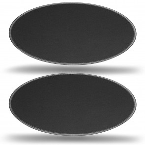 RiaTech 2 Pack Mouse Pad with Stitched Antifray Edges, Non-Slip Rubber Base, Cute Round Water Resistance Coating Mousepad for Computer, Laptop- (230mmx230mmx2mm) - Black with Grey Border