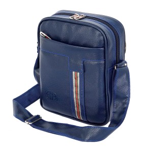  Storite Stylish PU Leather 9.7-inch Tablet Padded Sling Cross Body Travel Office Business Messenger One Side Bag for Men Women (25x20x7, Blue)