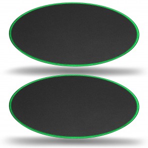 RiaTech 2 Pack Mouse Pad with Stitched Antifray Edges, Non-Slip Rubber Base, Cute Round Water Resistance Coating Mousepad for Computer, Laptop- (230mmx230mmx2mm) - Black with Green Border