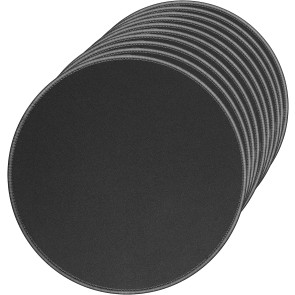 10 Pack Round Mouse Pad with Stitched Edges Mousepads Bulk Non-Slip Rubber Base, Waterproof Coating Mouse Pads for Computers, Laptop, Office & Home -(230mm x 230mm x 2mm) - Black with Grey Border