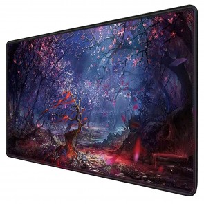 RiaTech Extra Large Size (900mmx400mmx2mm) 3D Nature Print Extended Gaming Mouse pad with Stitched Embroidery Edges, Non-Slip Rubber Base Computer Waterproof Keyboard Pad for Office & Home