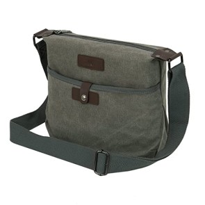 Storite Canvas Small Multifunctional Shoulder Bag Lightweight Satchel Bag Hobo with Zipper Daily Working Handbag Casual, Work & Travel - Grey