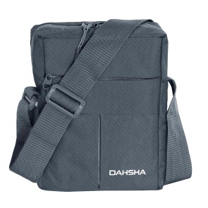 DAHSHA Stylish Padded Mini Sling Bag for Men and Women, Small Passport Travel Bag and Small Sling Bag (Grey)(21.5 X 6.5 x 16 Cm)