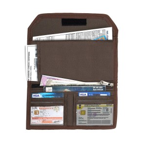 DAHSHA Two Wheeler/Car Document Holder, Vehicle Document Storage Wallet for Registration & Insurance Card, Driving Licence, RC Book, PUC- Brown