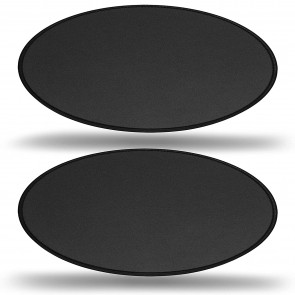 RiaTech 2 Pack Mouse Pad with Stitched Antifray Edges, Non-Slip Rubber Base, Cute Round Water Resistance Coating Mousepad for Computer, Laptop- (230mmx230mmx2mm) - Black with Black Border