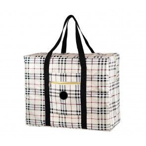 Storite Women's Lightweight Foldable Rexine Travel Handbag Storage Carrying Bag (50 x 38 x 21.5 cm) , Off White