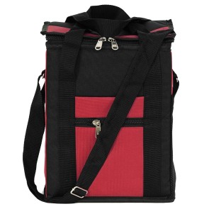 Storite Insulated Lunch Bag for Office Men, Women and Kids, Tiffin Bags for School, Picnic, Work- Red Black (26 x 16 x 30 cm)